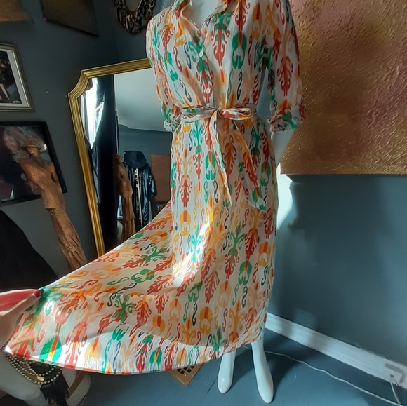 Zara 100% Cotton Midi Dress - Picture 9 of 15